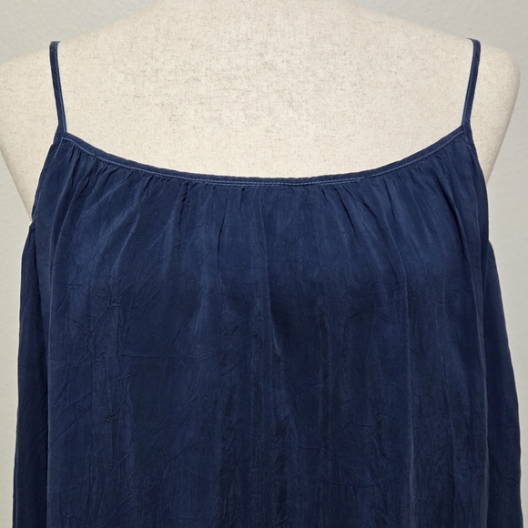 Maven West Navy Blue Cold Shoulder Blouse Ruffle Bell Sleeve Size Small NWT - Picture 8 of 16